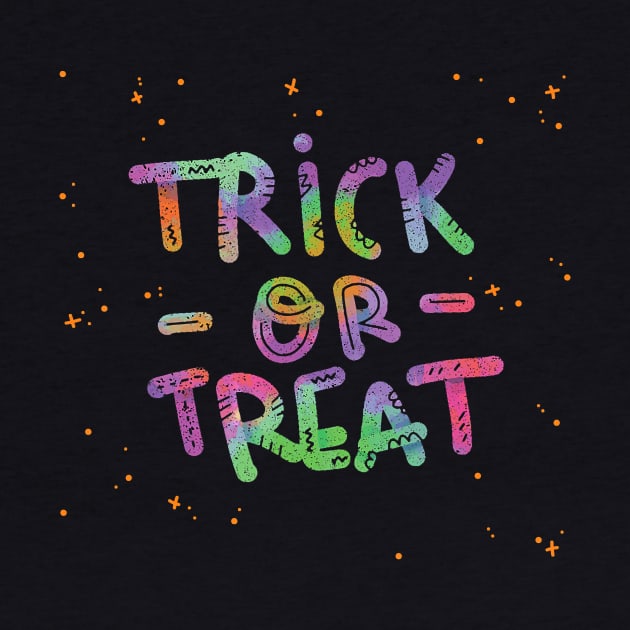 Trick or Treat Gummy Worms Matching Halloween Colorful Tees by jrgenbode